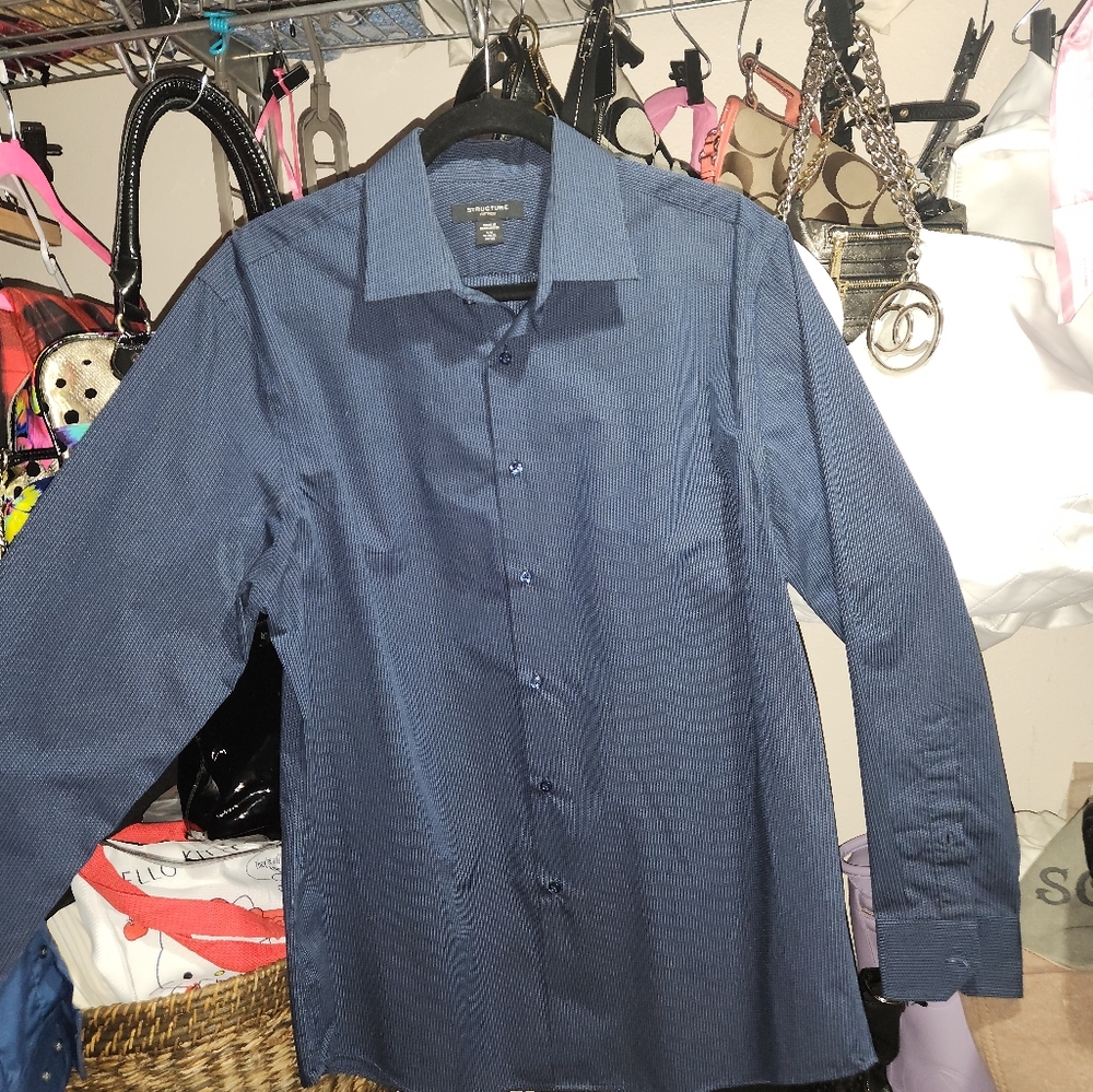 Structure Fitted Lg Button Down 16-16 1/2 - image 1